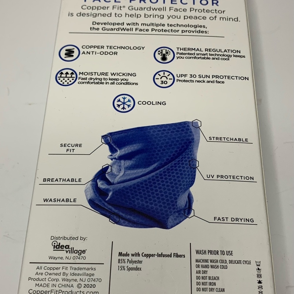 3-Copper Fit Guardwell Youth Boys Face Protector Mask Ages 8+ - Picture 4 of 5